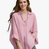 Camicia da donna taglia forte primaverile e autunnale con protezione solare, camicia a taschino media lunga casual ampia