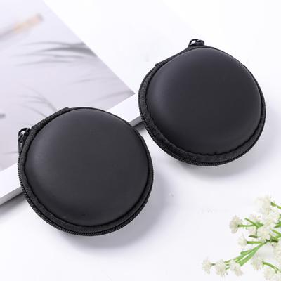 Portable Earphone Storage Case with Zipper Ear Bud Storage Box Headset Headphone Case Mini Data Cable Storage Pouch Outdoor Travel Earphone