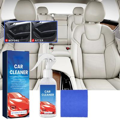 Homonth Limpiador de Coche Limpieza Interior Mantenimiento Multifunción Agente Limpiador Descontaminante para Coche 100ML