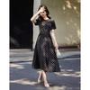 Demana Romantic Polka Dot Chiffon Dress