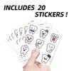 Self-Adhesive Paper Decorative Stickers for Party Decorative Presents Sealing Tooth 90x90mm Stickers: 25mm 9pcs/sheet