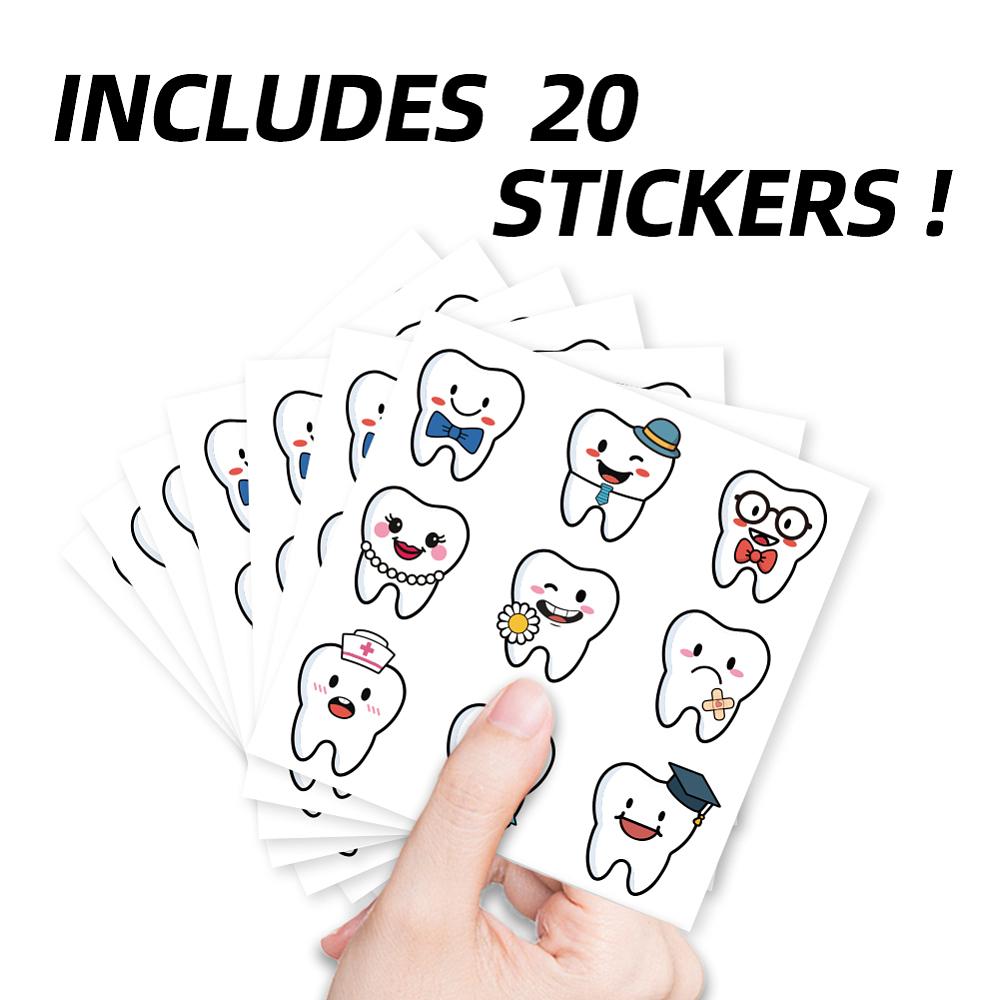 Self-Adhesive Paper Decorative Stickers for Party Decorative Presents Sealing Tooth 90x90mm Stickers: 25mm 9pcs/sheet
