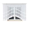 Wiktoria - Ready-made Jacquard Curtain with Bottom Trim - - White