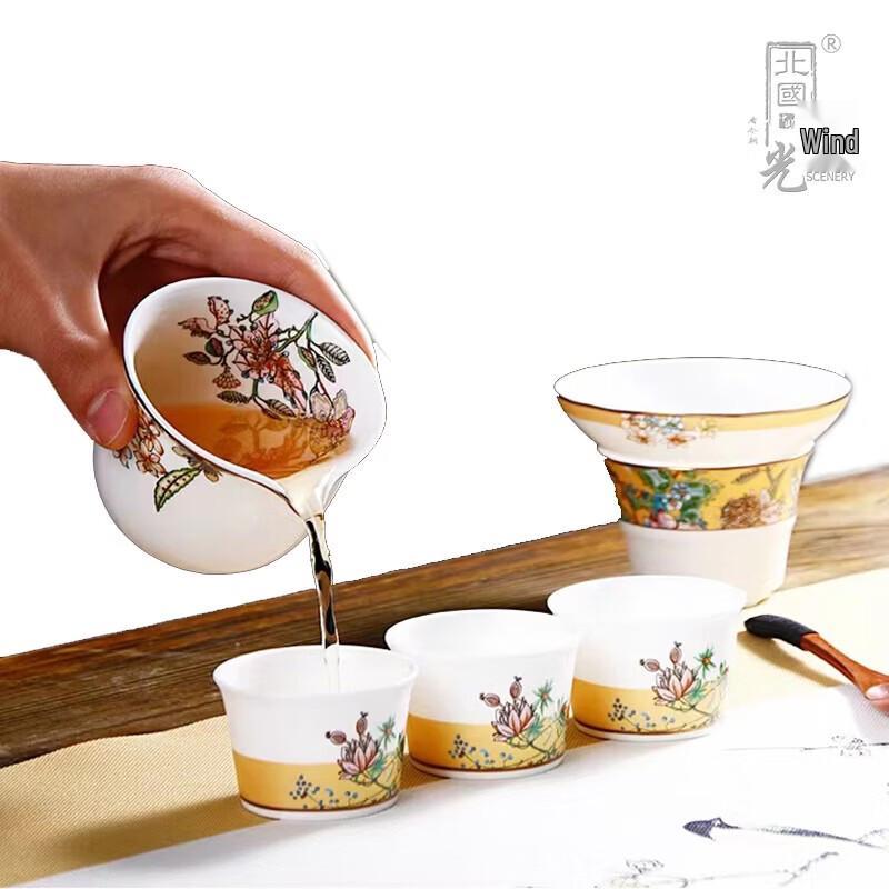 Northern Scenery Ceramic Tea Set