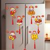 Cute Chinese God of Wealth Fridge Magnets Traditional Snake Year Hanging Pendent  New Year's Eve