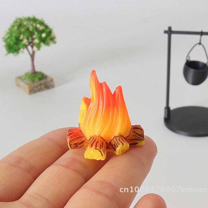 Modern Fantasy-themed Miniature Sculpture Decorations Miniature Campfire And Teapot Home And Kitchen DIY Craft Accessories