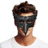 Masque Corbeau Halloween Aigle Oiseau Demi-Visage Masque de Mascarade Animal Corbeau Accessoires de Costume Cosplay Adulte Femmes Hommes