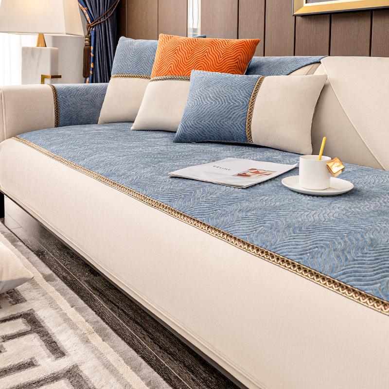 

Sofa Cushion, Light Luxury Chenille, High-End Sense, Universal In All Seasons, Dirt-Resistant And Non-Slip Seat Cushion, All-Inclusive Cover, Anti-Cah 70*70cm