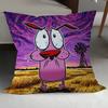 Cute Courage The C-Cowardly Dog Pillow Covers Cartoon Sofa Decorative Home Double-sided Printing Short Plush Cute Cushion Cover