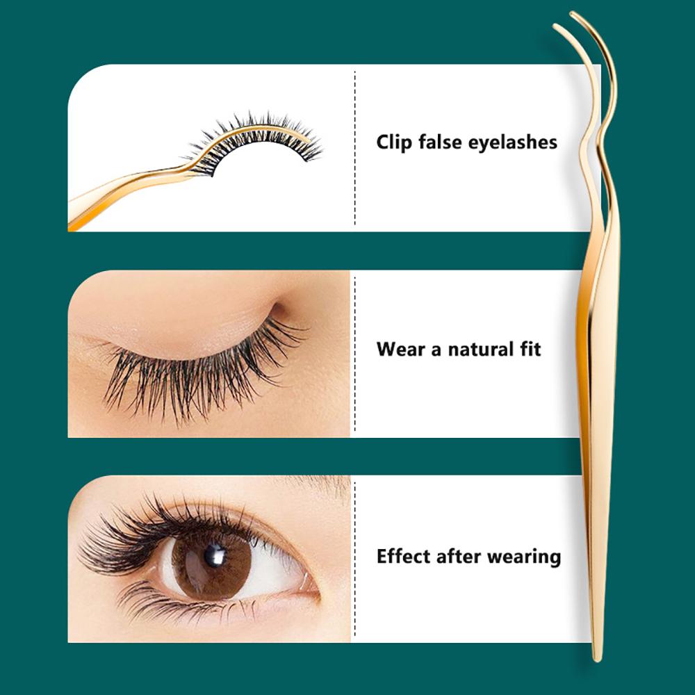 Stainless Steel Eyebrow Eyelash Extension Tweezers Eyelash Tweezers Lash Applicator Extension Supplies Makeup Tools Lash Tweezer