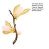 Brooch Magnolia Branch Design Lapel Brooch Pin Sweaters Collars Hats Bags Coats Scarves Badge Versatile Accessory
