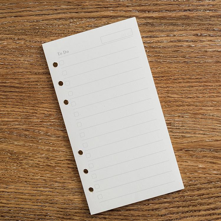 A6 40Sheets Loose Leaf Notebook Refill Spiral Binder Inner Page Grid Blank Line Diary Agenda PlannerSchool Stationery