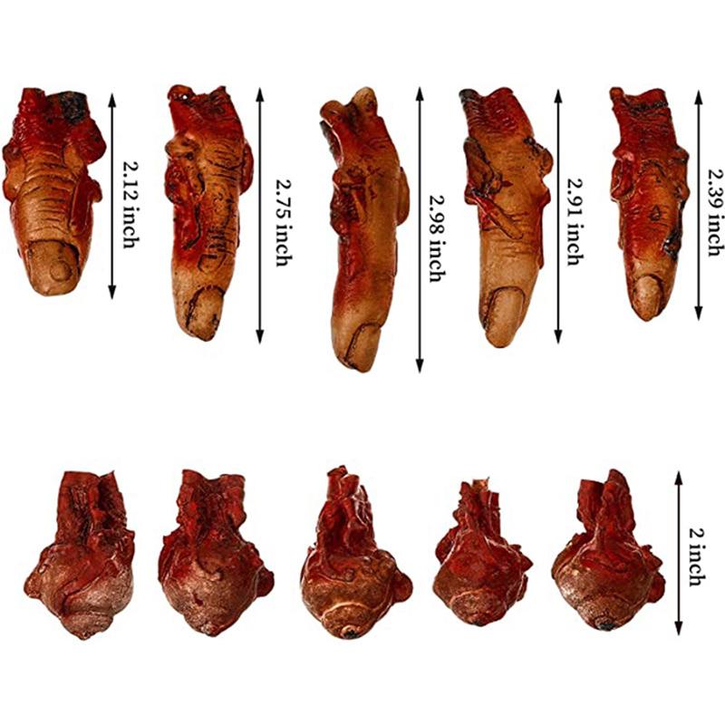 Horror Halloween bloody props, simulated human body parts, severed fingers, bloody eyeballs, suitable for haunted house Hallowee