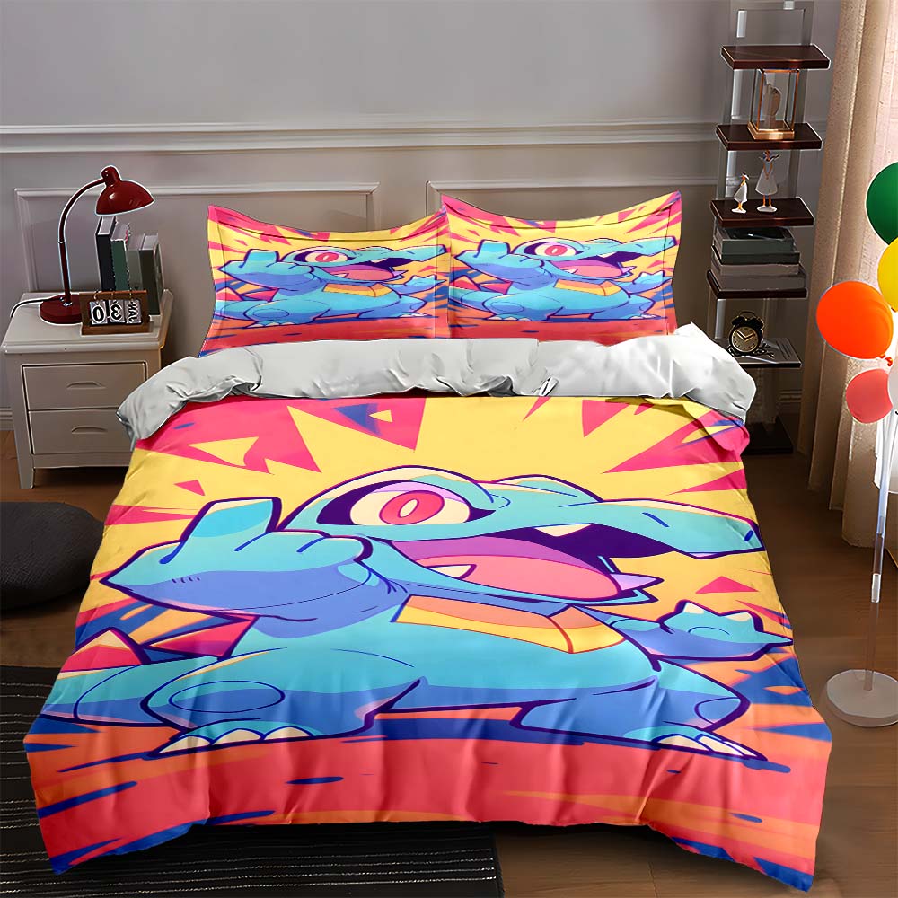 

Colorful, animated, vibrant. Bedding Duvet cover sets Duvet covers Pillowcases gifts (1 * Duvet Cover 2 * Pillowcases, without duvet insert) 135x200cm