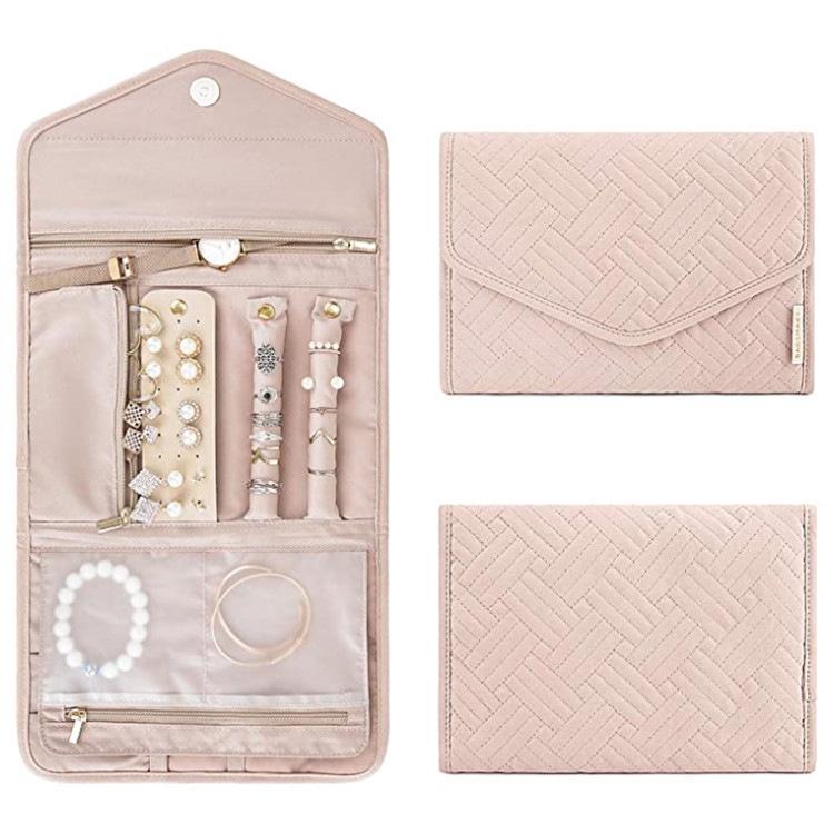 Compact Foldable Jewelry Bag for Studs, Necklaces, Rings - Minimalist, Portable, Versatile Storage Solution