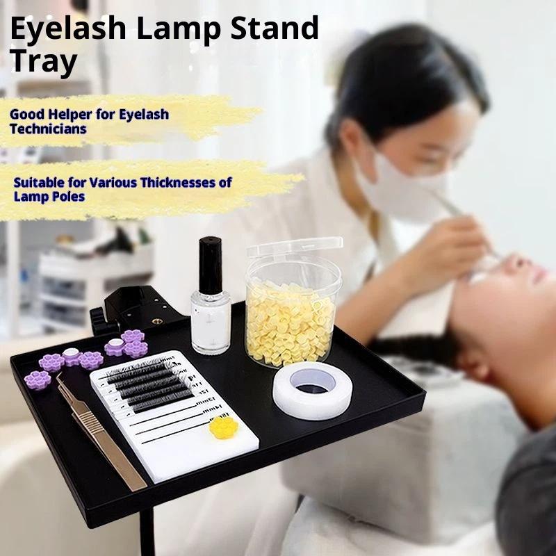 1Pcs Eyelash Tray Holder Half Moon Light Lamp Universal Clamp Clip Platform Adjustable Holder Eyelash Makeup Cosmetic Tray Tool