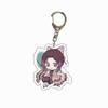 Demon Slayer Anime Acrylic Transparent Keychain Cute Accessories Food Theme Pendant Charm Decor Gift Fans Collection for Carry Mini Lightweight