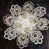 European-style Embroidered Lace Trim Round Table Mat Coaster Placemat Vase Lamp Cup Non-slip Dust-proof Pad Wedding Decoration