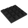 6pcs Pyramid Shape Sound Absorbing Cotton Foam Acoustic Panels Studio Soundproofing Foam(Black )