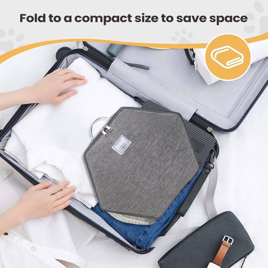 Cat Carrier Box With Scoop Portable Water-Resistant Leak-Proof Cat Litter Pan Pet Case For Indoor Outdoor Travel Hotel Home
