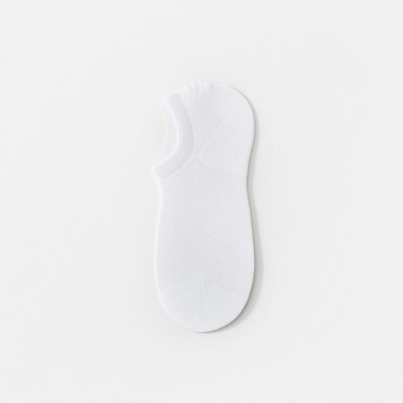 Men's Summer Thin Versatile Solid Color Mesh Invisible Boneless Non Slip Socks