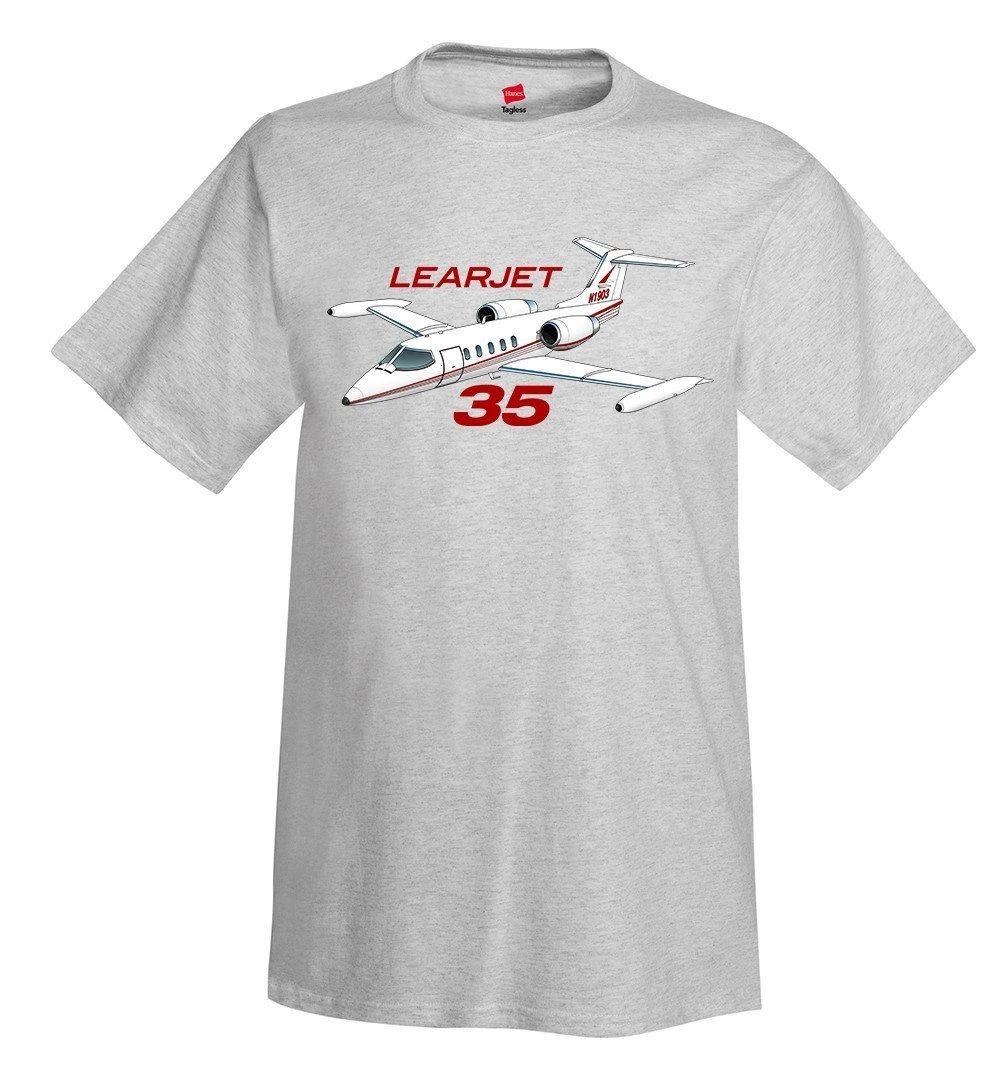 Learjet 35 Airplane T-Shirt - Personalized with Your N# L