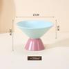 Color-Blocked Ceramic Pet Bowl Elevated Cat Bowl Protects Cervical Vertebrae Pet Supplies