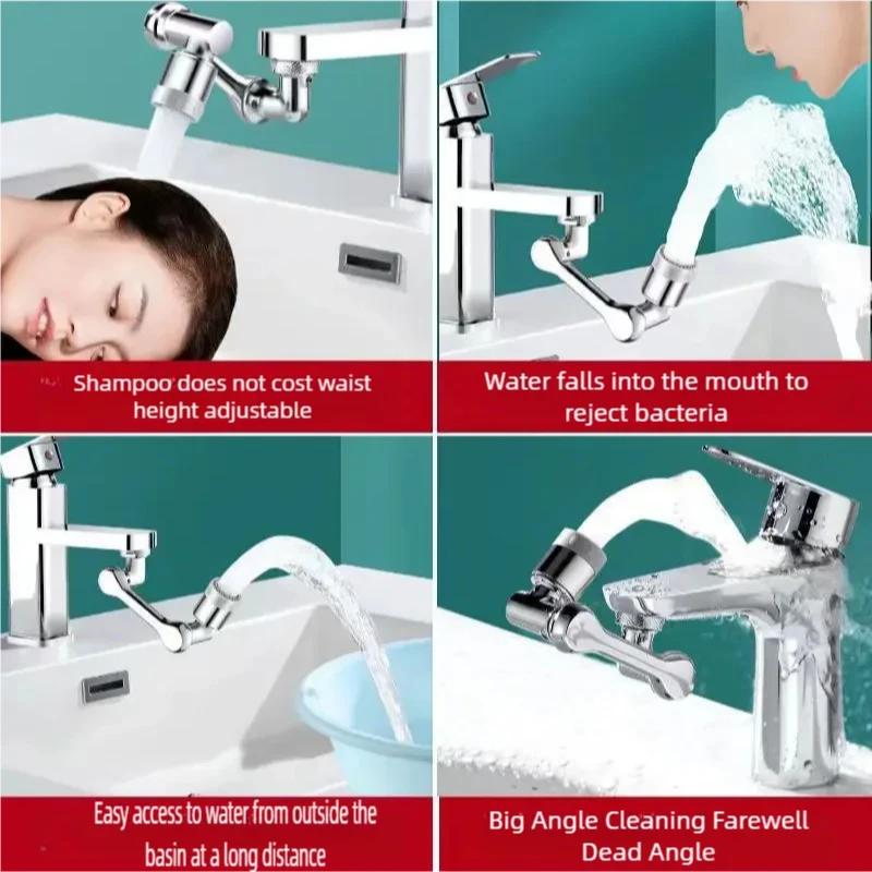 Two Modes for Water Outlet ABS Universal Rotation Extender Faucet Aerator Splash Filter Kitchen Washbasin Faucets Bubbler Nozzle