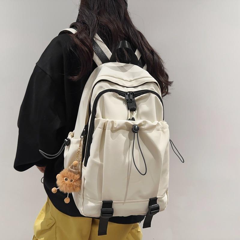 Backpack girls high value small fresh computer backpack large capacity drawstring sports style junior high school college student schoolbag