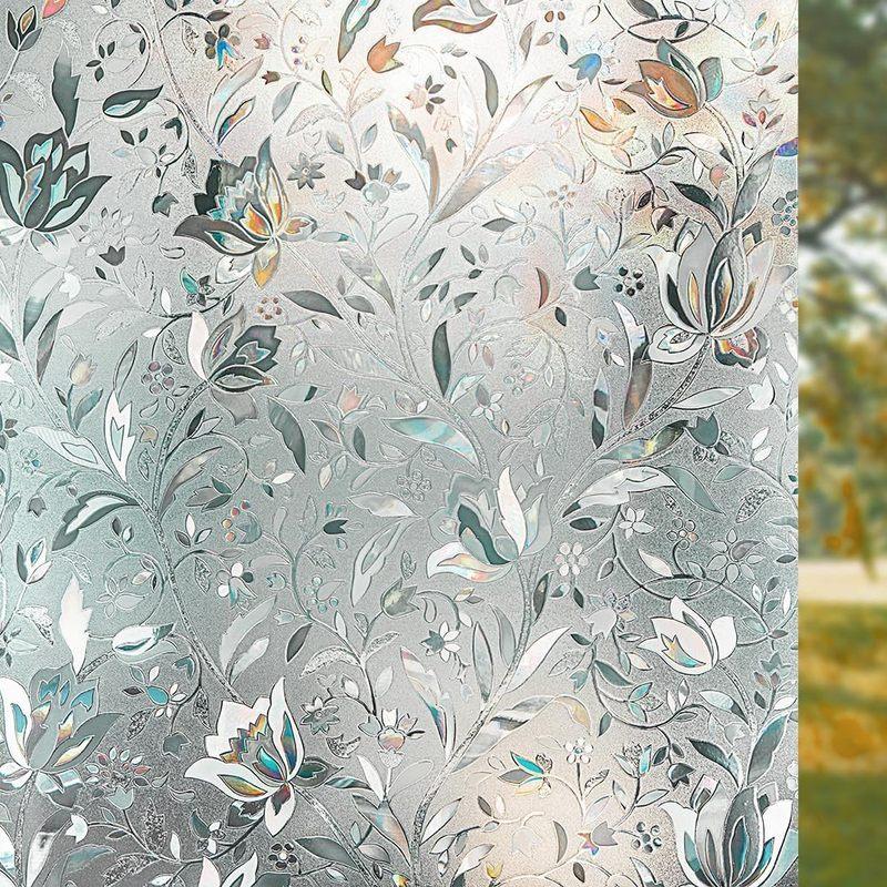 Frosted Window Privacy Film, Static Cling, Heat Control, 17.5 x78.7