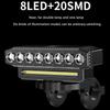 Bike Light Headlight Lightweight Front Flashlight Set with Horn for Night Riding Off Road