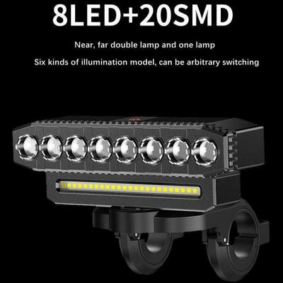 Bike Light Headlight Lightweight Front Flashlight Set with Horn for Night Riding Off Road