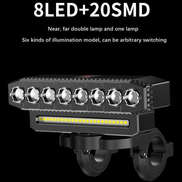 Bike Light Headlight Lightweight Front Flashlight Set with Horn for Night Riding Off Road