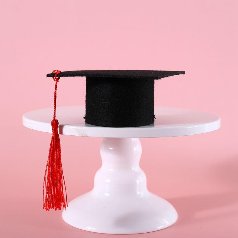 

Pet Dog Cosplay Hat Collar Glasses Set Adorable Adjustable with Tassel Felt Pet Cat Dog Graduation Hat Suit Pet Cat Accessories красный
