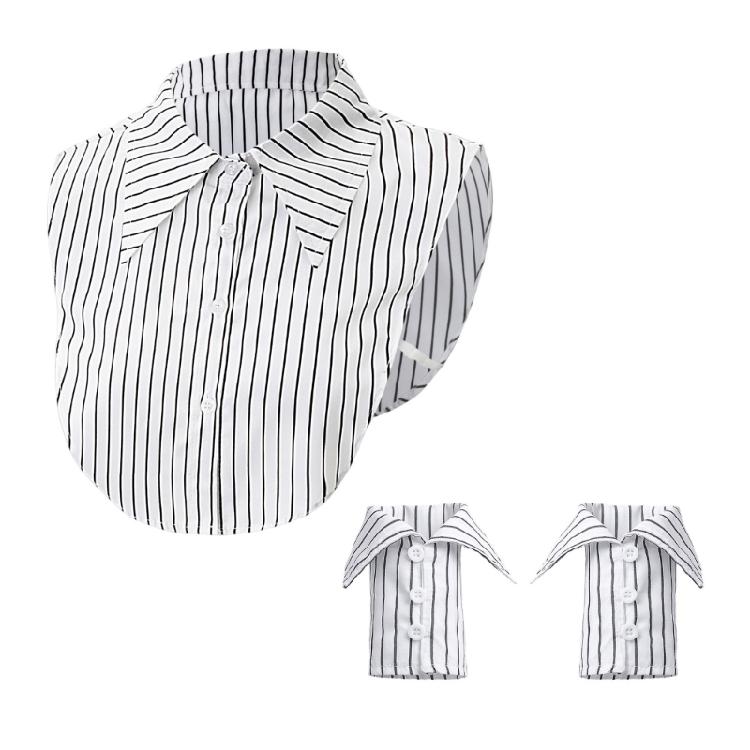 Fashion Versatile Wristband and Detachable Collar Set Shawl Versatile Lapel Detachable Collar Shawl for Dress Shirt