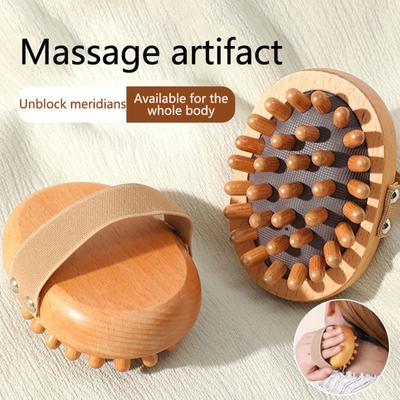 Lichaamsanti-cellulitisborstel, kalmerende houten essentiële olie, spa-luchtkussenmassage, haarkam, hoofdhuidmassageborstel, lichaamsmassageapparaat