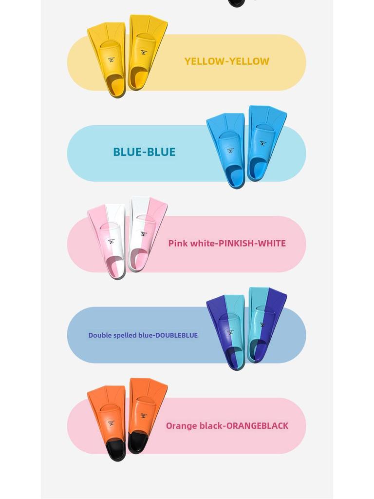 Labe de înot Freestyle: Labe de înot scurte de antrenament profesionale Duck Paw pentru bras, snorkeling și scufundări - Labe de înot unisex și pentru copii.