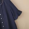 ZANZEA Women Casual Round Neck Solid Color Loose Half Sleeve Blouse