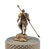 1 Pc New Black Mythical Wukong Mini Statue Ornament Metal Handicraft Desktop Decor
