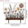 Acrylic 2D Imitation Rusty Garden Pile Retro Garden Plug Creative Ground Stakes  Fence