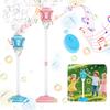 Outdoor Bubble Machine with Remote Control & Music Adjustable Height 3-in-1 Party Blower for Wedding Camping Birthday Rechargeable Fun Toy for Kids