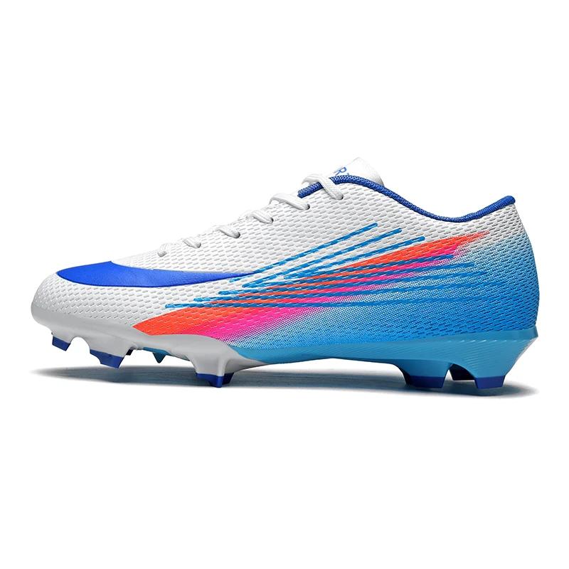 Chaussures de Football Homme Professionnelles Match de Société Futsal Crampons Longs Chaussures de Stade Ajustées Haute Qualité Adhérence Antidérapante Chaussures de Football