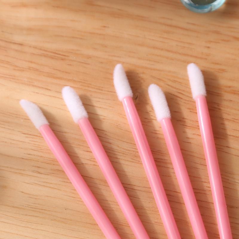 50-Pack Disposable Mini Lipstick Brushes - Portable Lip Gloss Applicators