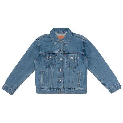 Levis – Einfarbige Jeansjacke mit Umlegekragen – Damen-Oberbekleidung – Blau – 29944-0012