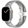 Für Apple Watch 10 46 mm/Ultra 2/Ultra 49 mm/9 8 7 45 mm/SE (2023) SE (2022) SE 6 5 4 44mm/3 2 1 42mm Metall Schmetterlingsschließe Uhrenarmband