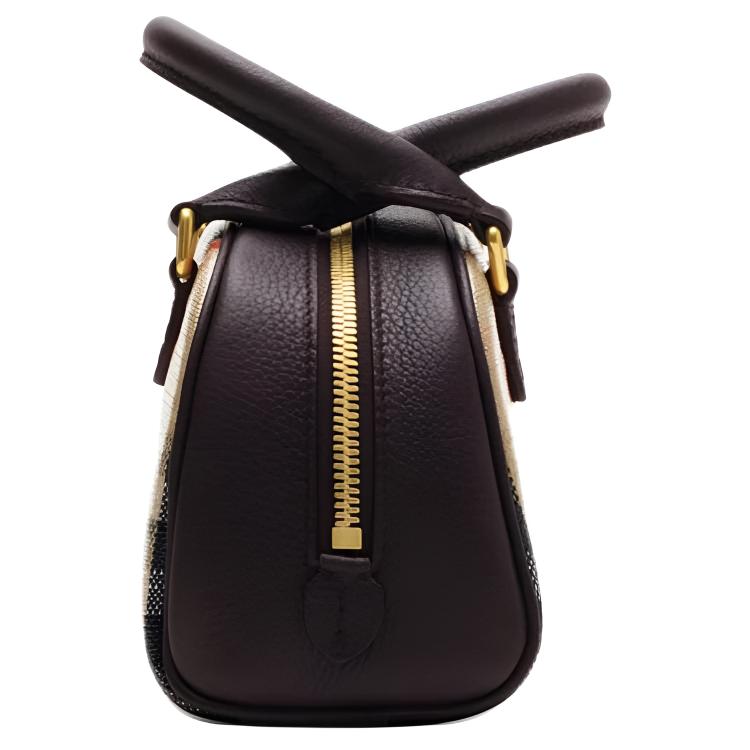 Burberry Klasická logo manžetová rukojeť Bavlněná mini crossbody taška Tote Dámské kabelky Béžová 81152811