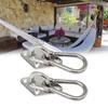 Hanging Mount Hardware Kit with Stainless Steel Pad Eye Plate and Snap Hook Set, 2 Pack 4-Hole Base for Wall Use