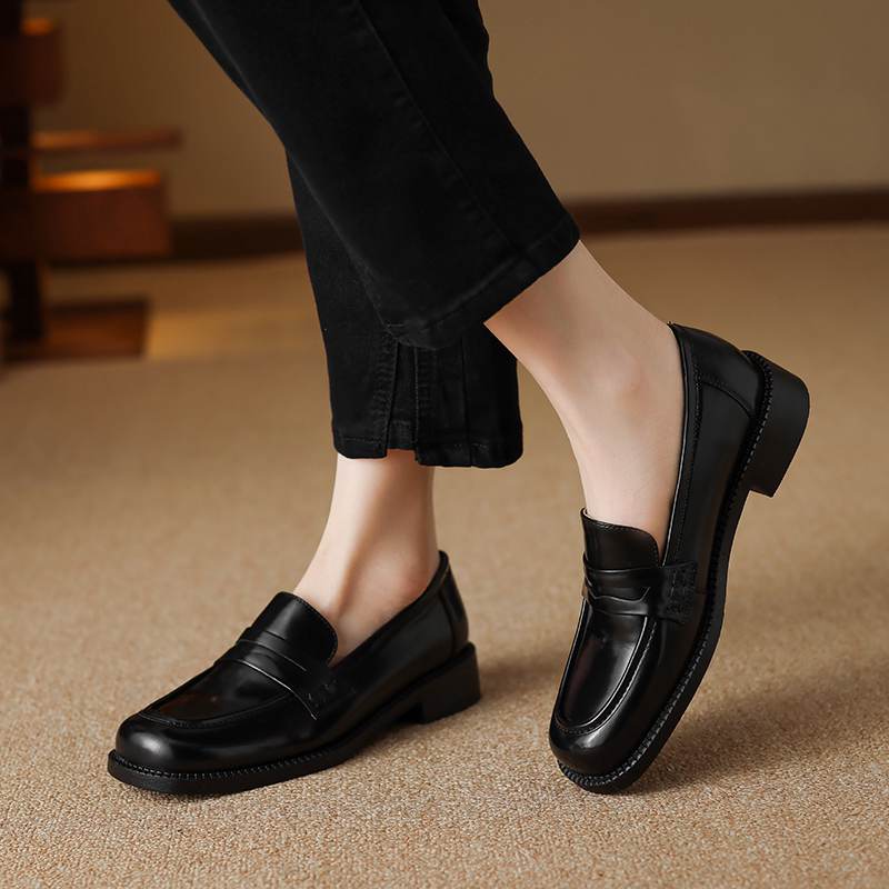 Krazing Pot Cow Skin Round Toe Size 42 Loafers Med Heels Slip On Gladiator Gladiator Autumn Pumps