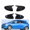 Car Rearview Side Mirror Cover Wing Cap Fit For VAUXHALL Corsa D & E 2006- Rear View Case Trim Carbon Fiber
