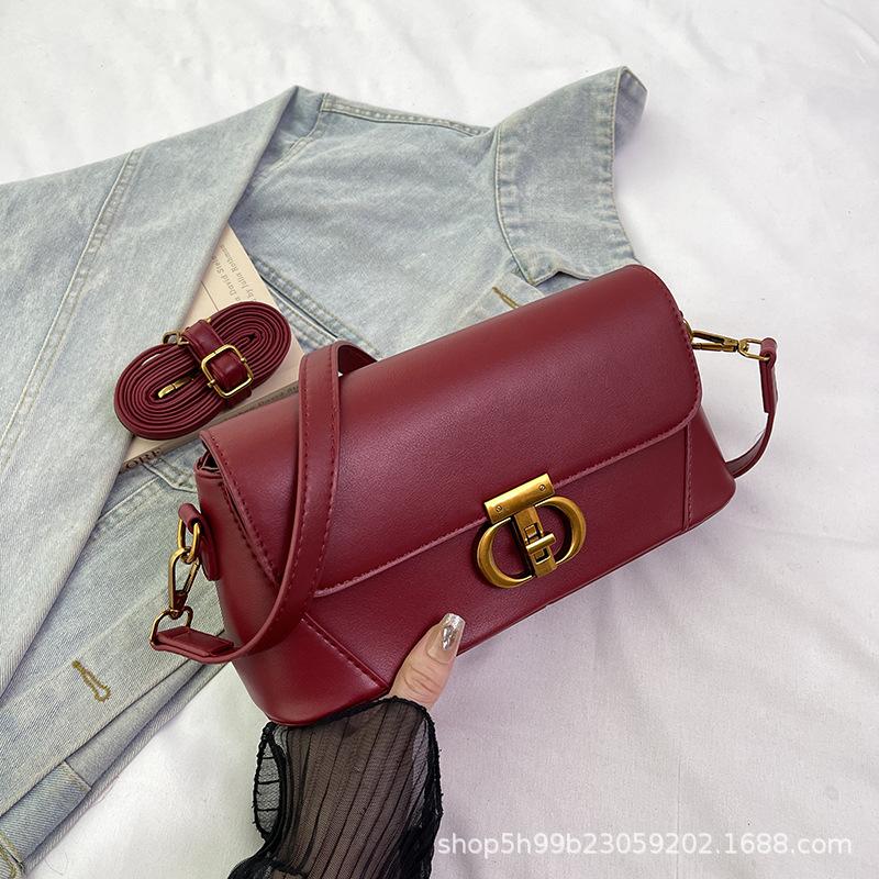 Autumn New Fashion Baguette Bag Women's Texture Trend Women's Hand Armpit Bag Crossbody Shoulder Bag